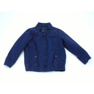 JANIE AND JACK Jacket Boy 3 - 4 Blue Zipper Pockets Lined Plaid Elastic Bottom